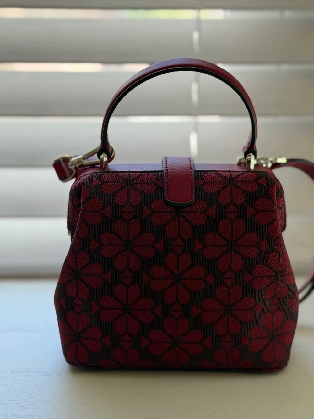 Kate Spade Remedy Spade Flower Small Top Handle Bag Red NWT